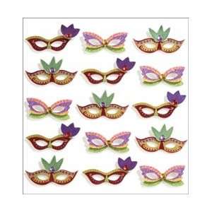   Stickers Mardi Gras Masks; 3 Items/Order Arts, Crafts & Sewing