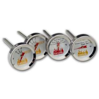 TAYLOR 815 MEAT GRILLING THERMOMETER   SET OF 4  