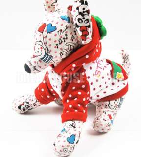 Red Strawberry Dog Halloween Costume Coat Clothes AnySZ  