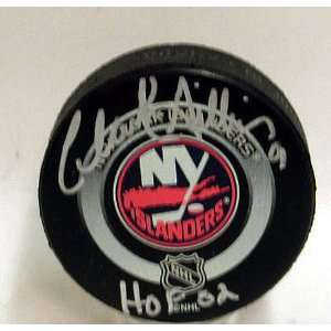  Clark Gilles Autographed New York Islanders Puck Sports 