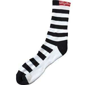   : Troy Lee Designs Stripe Crew Socks   11 13/White/Black: Automotive