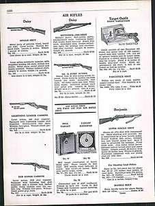 1947 ad Daisy Air Rifles Carbine BB Gun Pump Action 1000 Shot Defender 