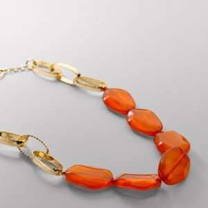  RELIC Orange Bead Link Necklace Jewelry