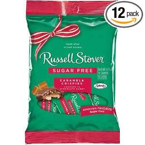 Russell Stover Sugar Free Peg Bag, Crispy Caramel, 3 Ounce (Pack of 12 