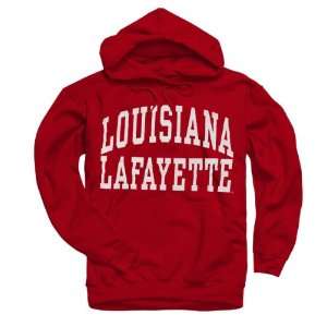 Louisiana Lafayette Ragin Cajuns Red Arch Hooded Sweatshirt:  