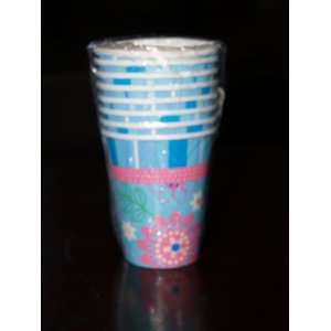  Floral Slumber Party 9oz Paper Cups: Toys & Games