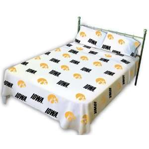  University of Iowa Hawkeyes Cotton Sateen Bed Sheet Set 