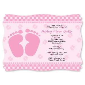 Baby Feet Pink   Personalized Baby Shower Invitations With 