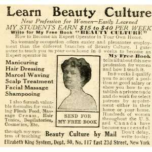Beauty Culture School Manicure Elizabeth King System Book Hairdresser 