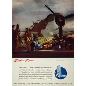  1941 Ad Vultee Vengeance Dive Bomber Berlin Express WW2 