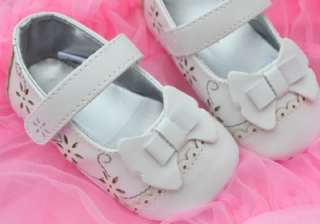Mary Jane toddler White baby girl shoes UK size 2 3 4  