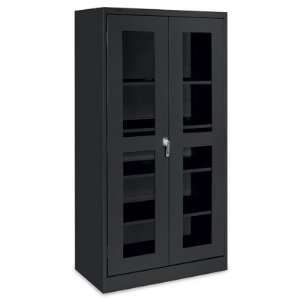  Clear View Cabinet, 36 x 18 x 72   Black