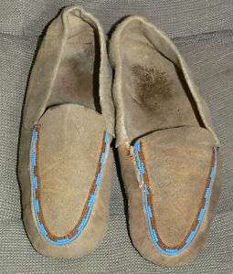 Old native American Indian tribal beaded slippers/shoes FREE SHIPPING 
