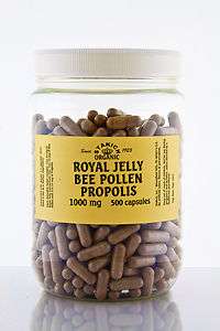 500 ROYAL JELLY BEE POLLEN PROPOLIS CAPSULES 1000mg  