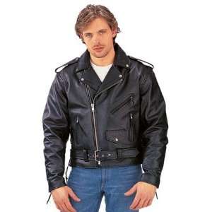 Classic Leather Motorcycle Jacket Highway Hawks: Sports 