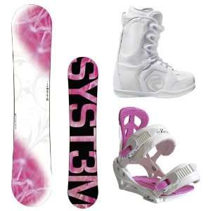 System Wish 2012 Womens Snowboard Package with Flow Vega 