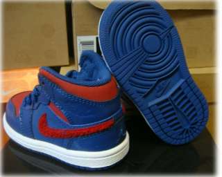 Nike Jordan 1 Phat Blue Red White Toddler Shoes Sz 5.5  