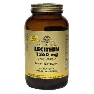 Lecithin 1200mg   250   Softgel Lecithin Softgels 1360 mg By Solgar 
