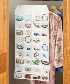   Organizer Storage 72 Pockets White Double Sided Earrings Bracele