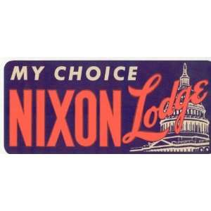   : Vintage Original Richard Nixon Bumper Sticker 1964: Everything Else