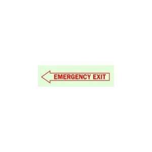 BRADY 80211 Sign,3.5x10,Emergency Exit (Left Arrow):  