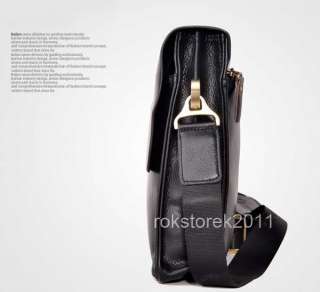   Mens Genuine Leather Shoulder Briefcase Messenger Purse Bag  