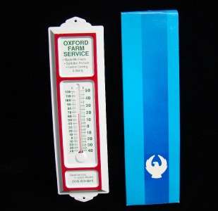 Vintage TIN Advertising Thermometer OXFORD FARM  