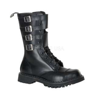   leather mens combat boots shoes 1 1 2 inch heel 10 eyelet leather calf