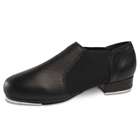 Danshuz Womens Tan Leather Slip On Elastic Dance Tap Shoes Size 11