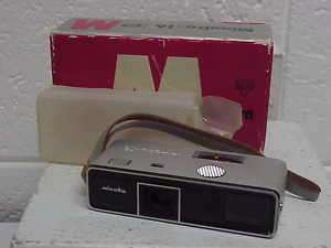 Minolta 16P sub mini spy camera 1960s w box case  
