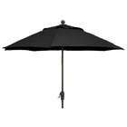 FiberBuilt Umbrellas LLC 9 Foot Hexagonal Black Outdoor Patio Umbrella 