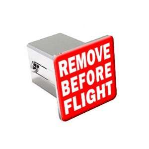  Remove Before Flight   Chrome 2 Tow Trailer Hitch Cover 