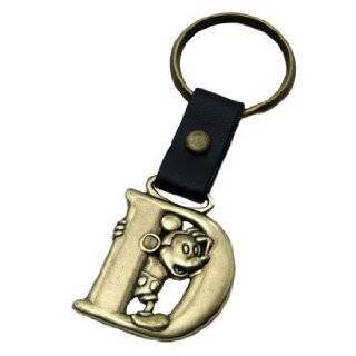  Mickey Mouse Letter J Brass Key Chain Automotive