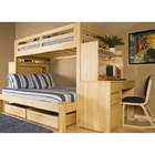 InSassy Graduate Series Extra Long Twin over Full Bunk Bed in Natural 