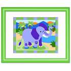 Olive Kids FW WILD 302 Wild Animals Elephant Framed Print   White