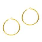 WMU Charlines Clip On Hoop Earrings Gold, Extra Large