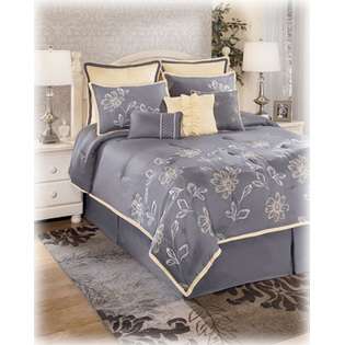 Famous Brand Famous Collectionine  Gray 10 Piece King Bedding Set 