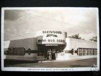 Spartanburg,SC~1942 GREYHOUND BUS STATION~RPPC  
