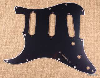 Ply Left Handed Stratocaster Strat Standard Guitar Pickguard  BLACK 