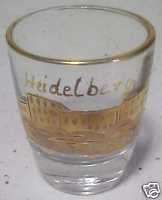 Souvenir Gold Designed HEIDELBERG GERMANY Shot Glass  