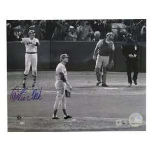   Sox Carlton Fisk Autographed 1975 World Series Homerun 8 X 10 Unframed