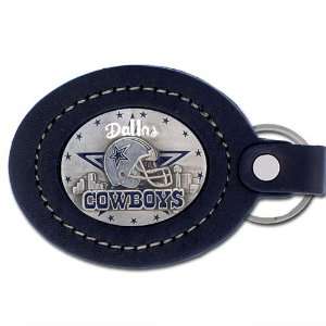  Siskiyou Dallas Cowboys Leather Key Ring: Sports 