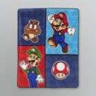 jumping for joy when he sees this super mario throw the fleece blanket 