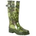 Western Chief Womens Rain Boot Butterfly Paisley   Green