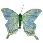   Regal Peacock Green Glitzy Sequins Butterfly Clip Christmas Ornament