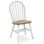   Windsor 37 High Spindleback Chair with Plain Legs   White/Natural