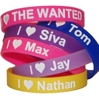 THE WANTED wristbands/Bracelet silicone I Love THE WANTED  