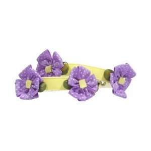  Daisy Diva Lavender Flowers Dog Collar