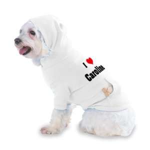 I Love/Heart Caroline Hooded T Shirt for Dog or Cat X 