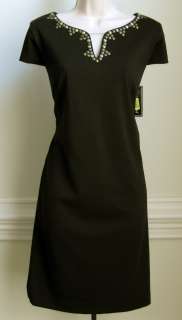     Womens Cap Sleeve Dress, Size 12P, Black, New, Discount  